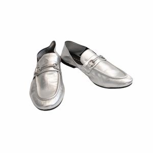 Steven by Steve Madden silver loafers